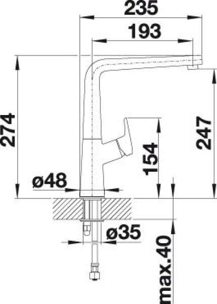 BLANCO 521715 AVONA Messing SILGRANIT-Look, muskat, Hochdruck